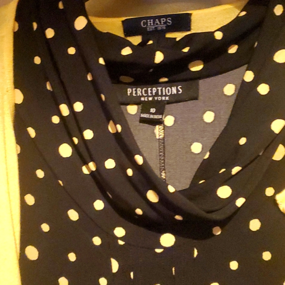 Dress and cardi set polka dot yellow